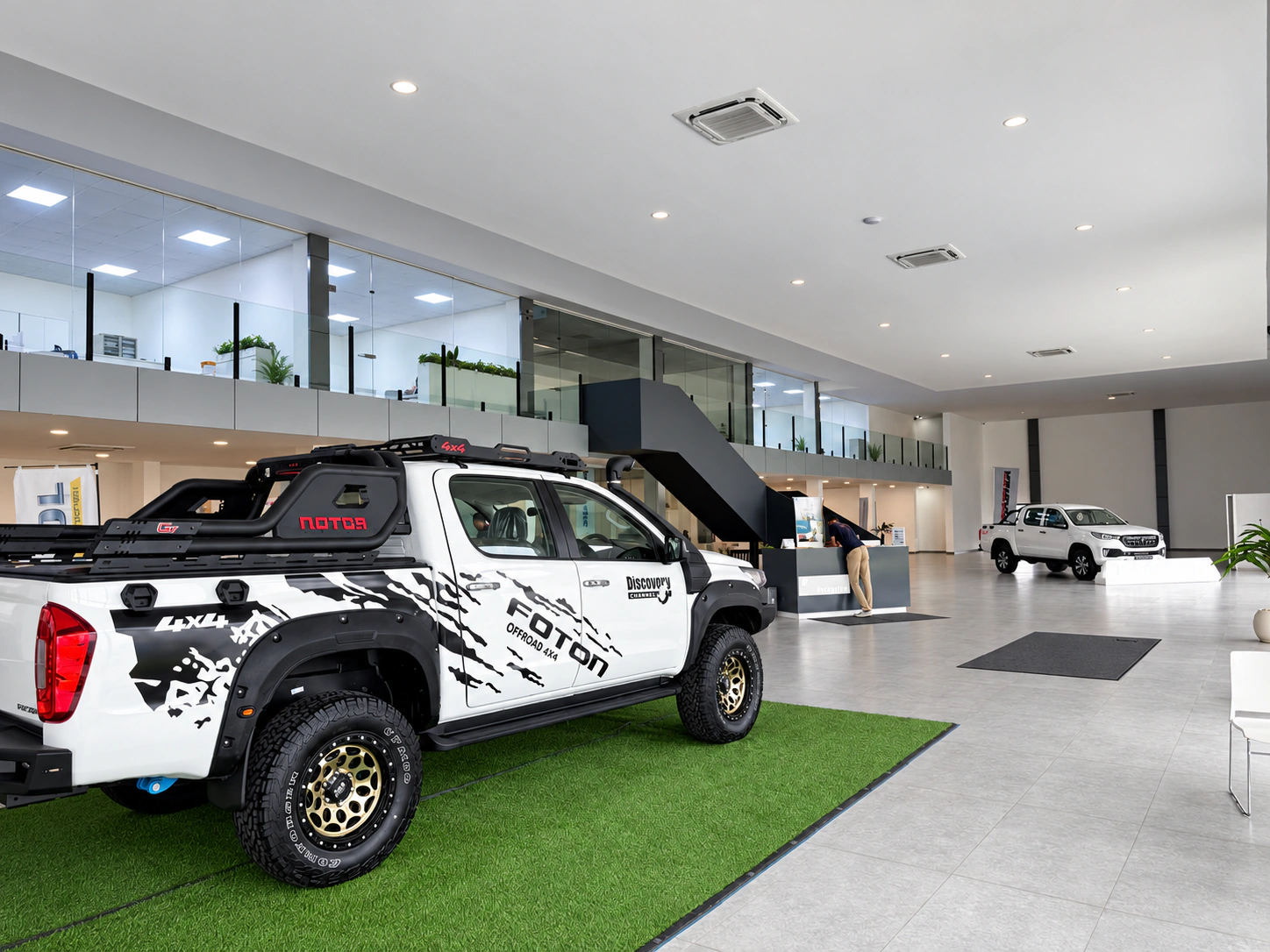 Foton Tunland G7 em exposição no showroom da Mozam Auto